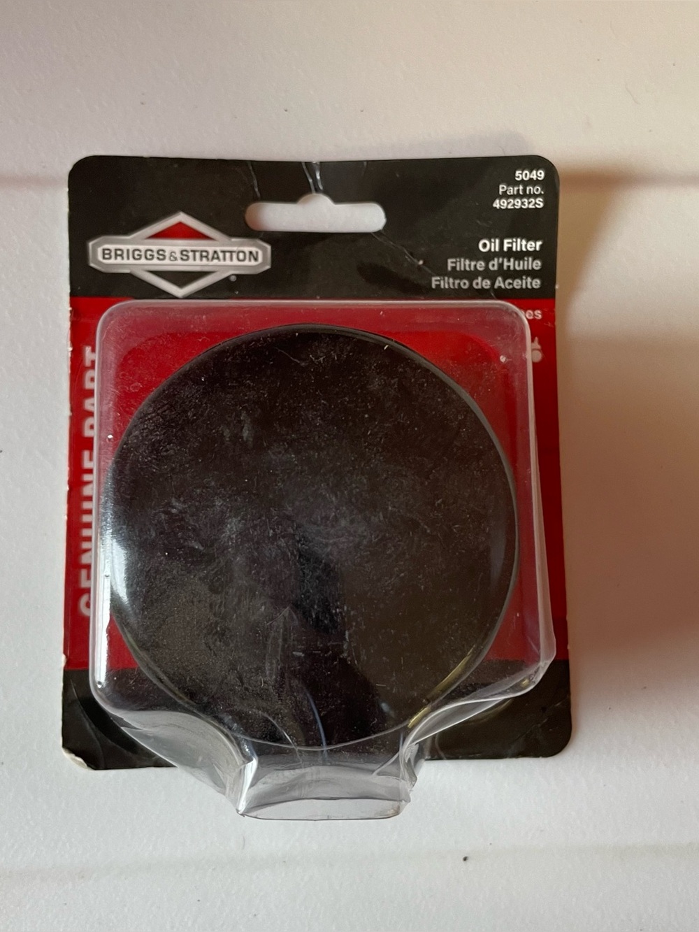 Briggs & Stratton Oil Filter - Part # 492932S - New in Box